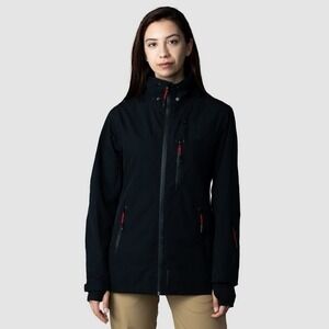 Apricoat Adventure V2 Women's Large Jacket Softshell Hooded Waterproof Black NEW